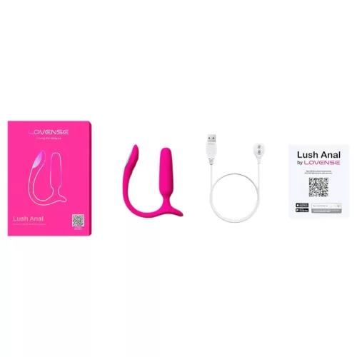 Lovense Lush Anal - App-vezérelt análvibrátor, LED-es – pink
