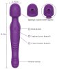 Tracy's Dog Wand - vízálló, akkus, pulzáló masszírozó vibrátor (lila)