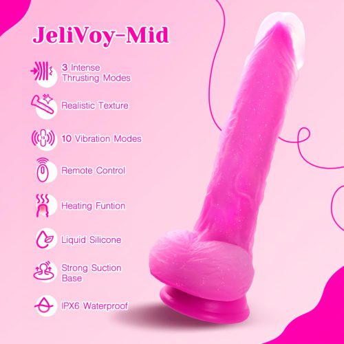 Tracy's Dog Jelivoy-Mid - élethű vibrátor - 20cm (pink)