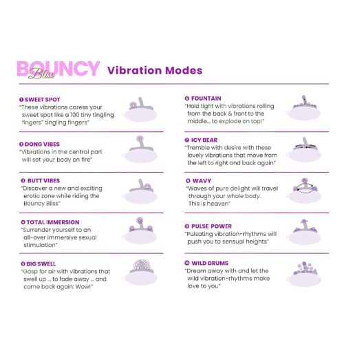 Bouncy Bliss Classic - felfújható párna vibrátor (lila)