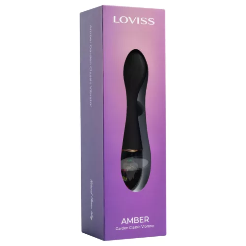 LOVISS Flower Amber - G-pont vibrátor (fekete)