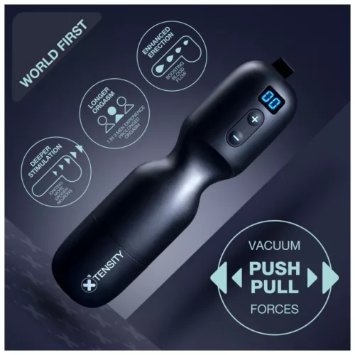 X'TENSITY – Mélystimulációs, vákuumos férfi maszturbátor (fekete)