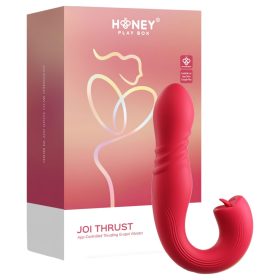  Honey Play Box Joi Thrust 2 - okos lökő, nyaló vibrátor (piros)