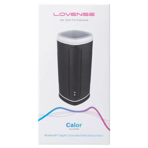 Lovense Calor - App-vezérelt melegítő maszturbátor, férfiaknak (fekete)