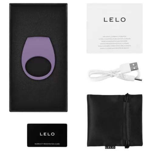 LELO Tor 3 – App-vezérelt vibrációs péniszgyűrű, férfiaknak (lila)
