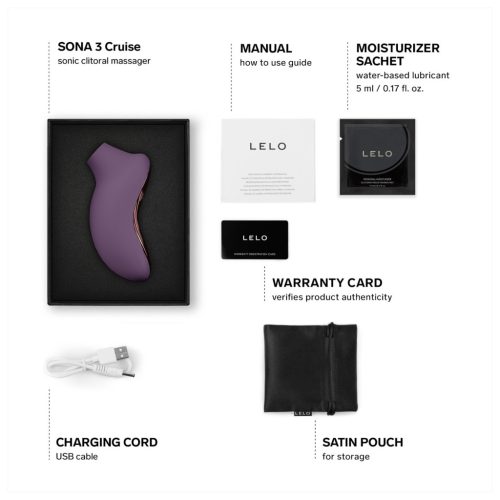 LELO Sona 3 Cruise - hanghullámos csiklóizgató (lila)