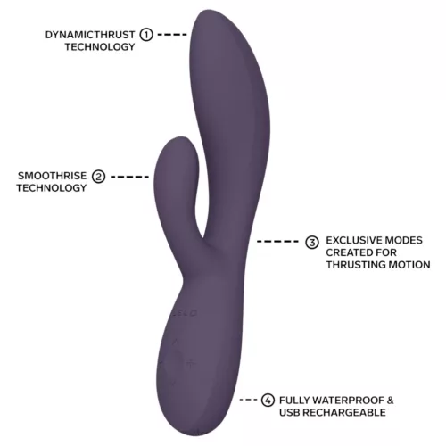 LELO INA Thrust - lökő vibrátor csiklókarral (lila)