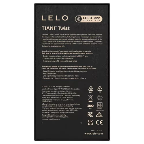 LELO Tiani Twist - okos párvibrátor (pink)
