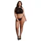 Le Désir Plus Size - strasszos party szett (fekete, XL-3XL)