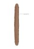 RealRock Double Dong 14 - dupla dildó (36cm) - sötét natúr