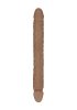 RealRock Double Dong 14 - dupla dildó (36cm) - sötét natúr