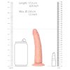 RealRock Slim - realisztikus dildó - 15,5cm (natúr)