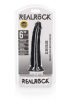 RealRock Slim - tapadótalpas, realisztikus dildó - 15,5cm (fekete)