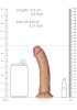 RealRock - realisztikus dildó - 15,5cm (sötét natúr)