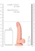 RealRock - tapadótalpas, herés realisztikus dildó - 15,5cm (natúr)