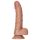 RealRock - tapadókorongos, herés dildó - 15,5cm (sötét natúr)