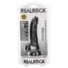 RealRock - tapadókorongos, realisztikus dildó - 15,5cm (fekete)