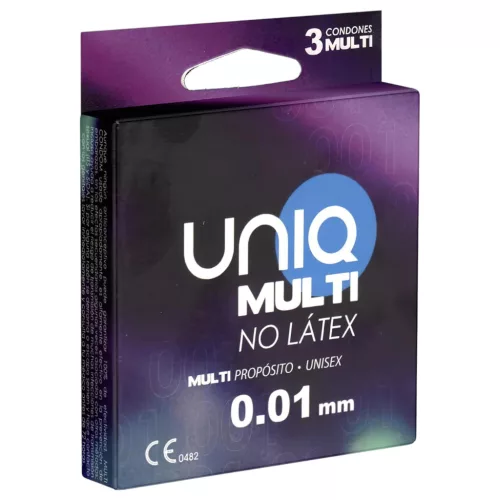 Uniq - latexmentes, vékony óvszer latexallergiásoknak (3 db)
