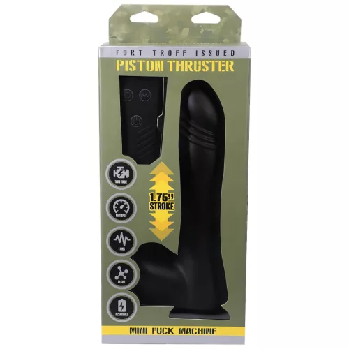 Doc Johnson Mini F-Machine Piston - távirányítós lökő vibrátor (fekete)