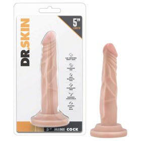   Dr. Skin 5 - tapadókorongos élethű dildó - natúr (14,5cm)