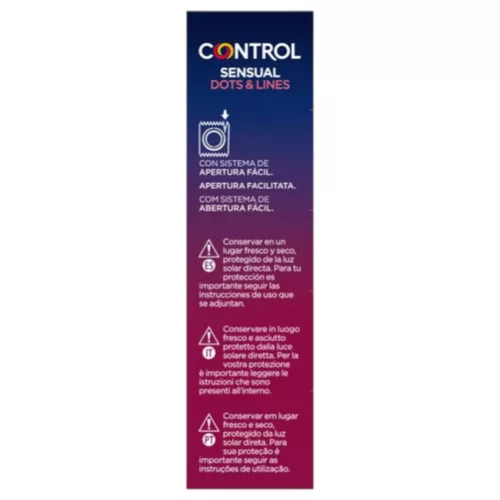 Control - bordázott, pontozott óvszer (12 db)