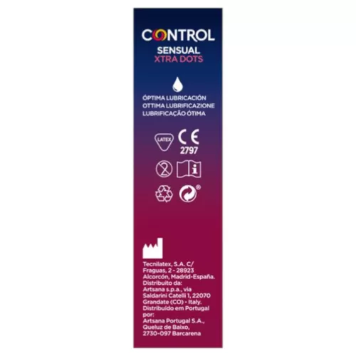 Control - extra pontozott óvszer (12 db)