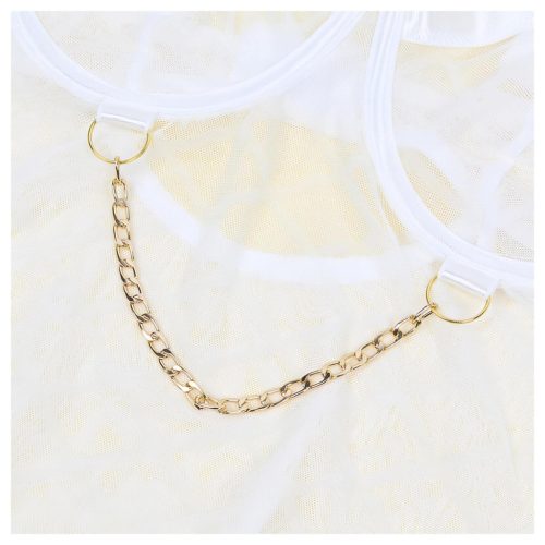 Subblime 954291 - láncos, áttetsző body szett - fehér (L-XL)