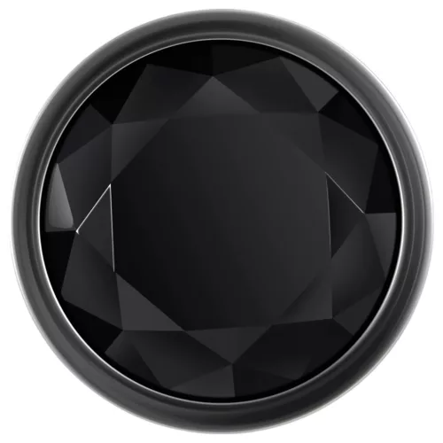 Evolved Black Gem - fém anál plug szett, fekete kővel (ezüst)