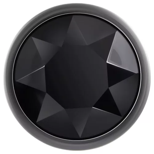 Evolved Black Gem - fém anál plug szett, fekete kővel (ezüst)