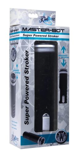 / Master-Bot - fel-le mozgó, puha tüskés száj maszturbátor (fekete)