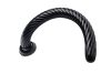 Hosed Spiral Anal Snake 19 - tapadókorongos anál dildó (fekete)