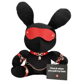   Bondage Rabbit - BDSM nyuszi plüssfigura, vicces ajándék (fekete)