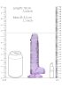 REALROCK - átlátszó élethű dildó - lila (17cm)
