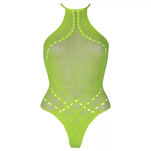 Ouch! - foszforeszkáló pántos hatású body (neon zöld)