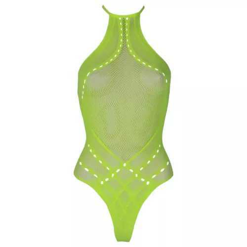 Ouch! - foszforeszkáló pántos hatású body (neon zöld)