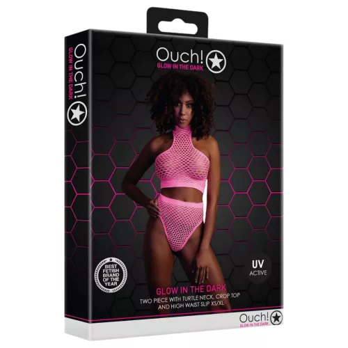 Ouch! - foszforeszkáló fehérnemű szett (pink)