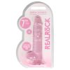 REALROCK - átlátszó élethű dildó - pink (17cm)