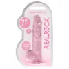 RealRock - átlátszó élethű dildó (pink, 17 cm)