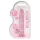 RealRock - átlátszó élethű dildó (pink, 17 cm)