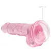 RealRock - átlátszó élethű dildó (pink, 17 cm)
