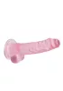 RealRock - átlátszó élethű dildó (pink, 17 cm)