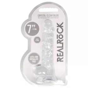 RealRock - átlátszó élethű dildó (átlátszó, 17 cm)