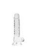 REALROCK - átlátszó élethű dildó - átlátszó (17cm)