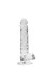 REALROCK - átlátszó élethű dildó - átlátszó (17cm)