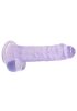 REALROCK - átlátszó élethű dildó - lila (19cm)