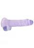 RealRock - átlátszó élethű dildó (lila, 19 cm)