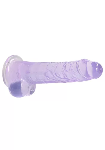 RealRock - átlátszó élethű dildó (lila, 19 cm)