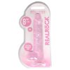 REALROCK - átlátszó élethű dildó - pink (19cm)