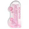 RealRock - átlátszó élethű dildó (pink, 19 cm)