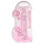 RealRock - átlátszó élethű dildó (pink, 19 cm)